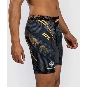 UFC Venum Adrenaline Vale Tudo Shorts NEW Size Medium Black & Gold FIGHT NIGHT
